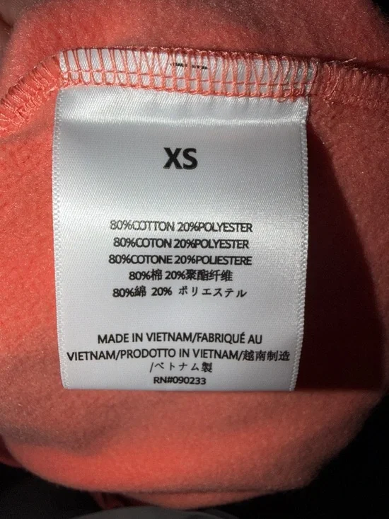 100% Authentic Fear of God coral pullover hoodie XS oversized - Picture 4 of 5